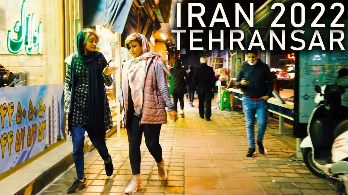 TEHRAN 2022: Night Walking Tour onTehransar - IRAN 4K UHD 60fps