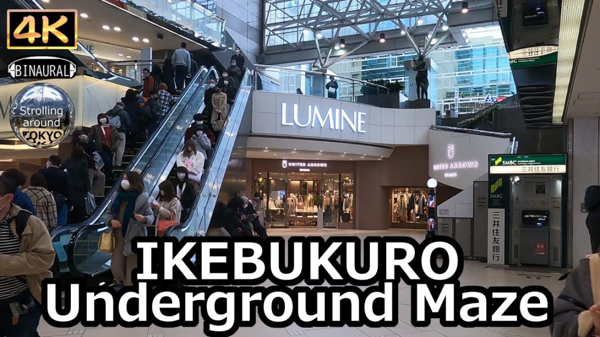 IKEBUKURO Underground Maze Walking Tour - 4K Tokyo Japan