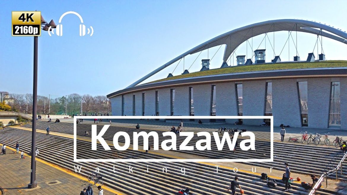 [4K/Binaural] Komazawa Walking Tour visiting University and Olympic Park - Tokyo Japan