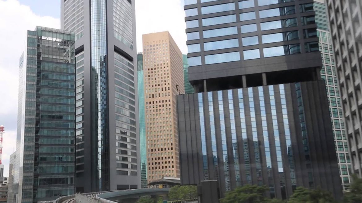 Train aérien à Tokyo, Japon / Elevated Train in Tokyo, Japan