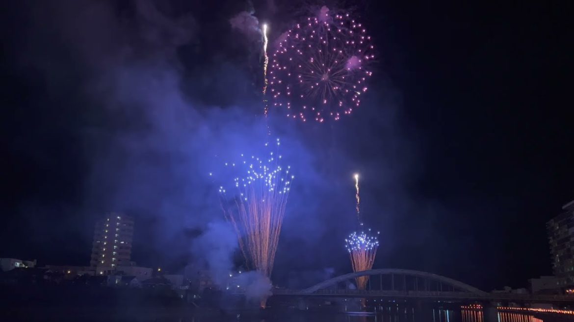 [4K] 沼津・狩野川花火大会2022 2日目 ラブライブ！サンシャイン!! Aqours 「SUKI for you, DREAM for you!」 【固定アングル】