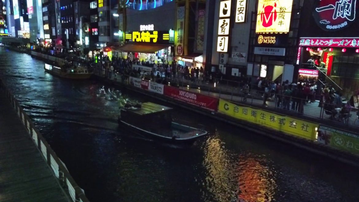 Osaka 4k Night Walking tour in Dotonbori Entertainment District & Namba- Autumn 2019