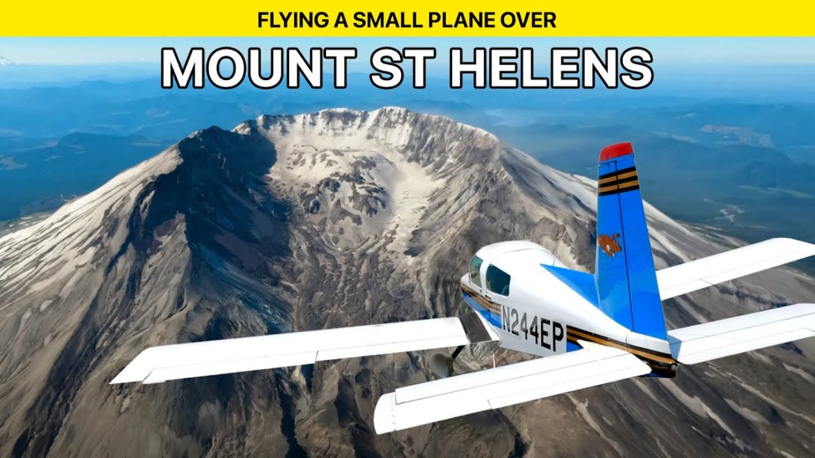 Flying A Small Airplane Over Mount St. Helens Flying A Small Airplane Over Mount St. Helens