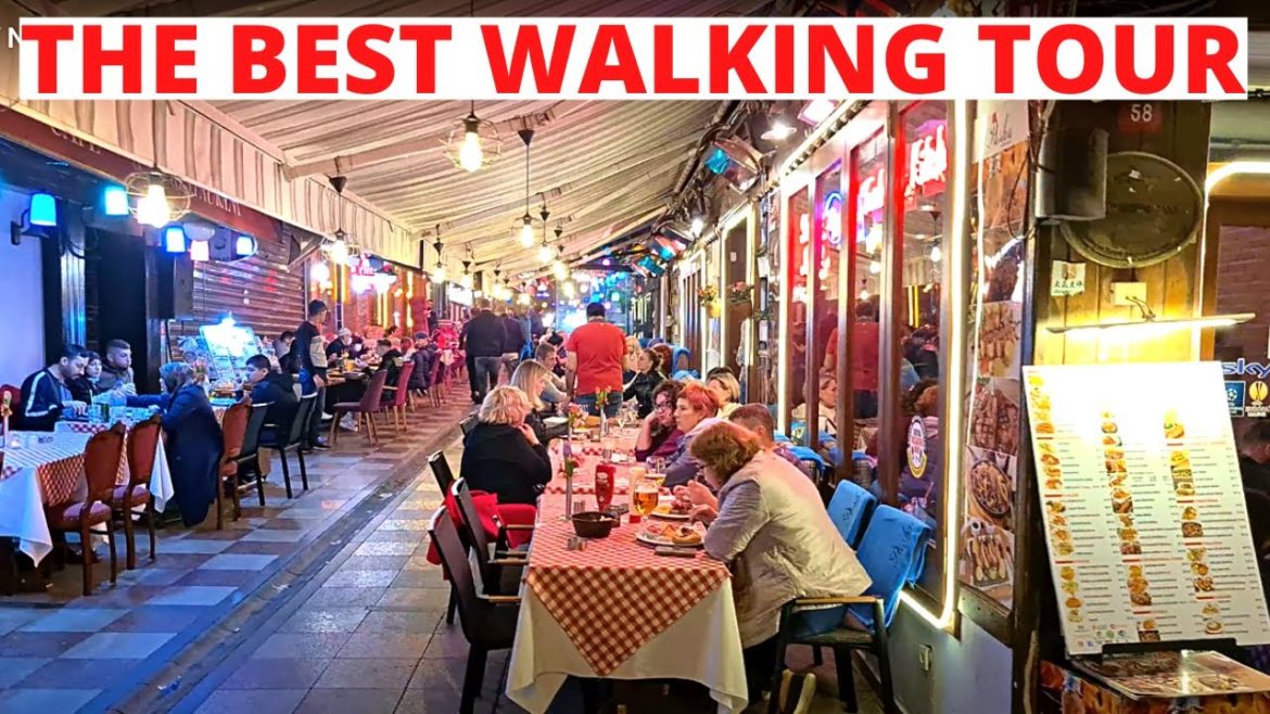 BEST Night walking tour of Istanbul Turkey | Istanbul 4K walkthrough