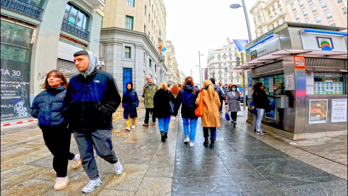 MADRID 2022 - Rain Walk | Calle del Arenal - Retiro [4K]