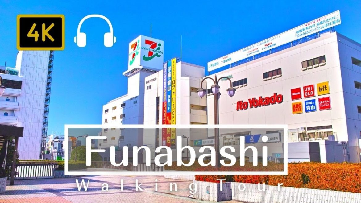 【Chiba Japan】Walk around Funabashi (April 2021)4K