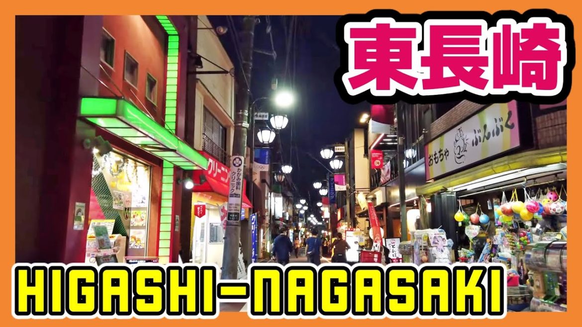 4K Tokyo Cityscape Higashi-Nagasaki Night Walk 東京 東長崎 商店街 夜景 散歩 DjiPocket2