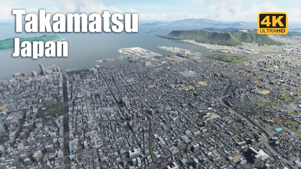 Fly over Takamatsu (高松市) - Japan - 4K | Musical Showcase | Microsoft Flight Simulator