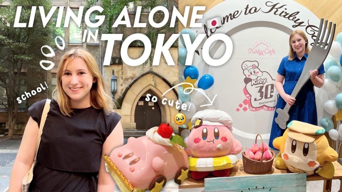 living in japan 🇯🇵 |  my japanese college 🎓, tokyo lantern festival + kirby cafe (SO CUTE AHH)