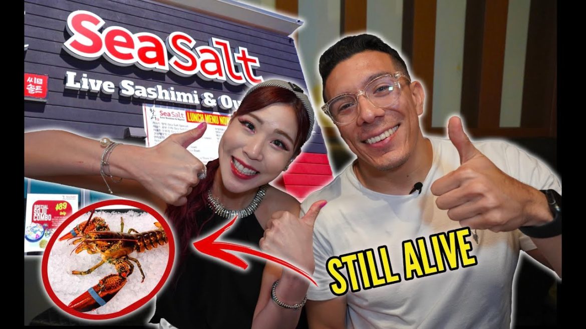 Eating Live Lobster and Octopus (SURPRISED) - SEA SALT Las Vegas with Mimi