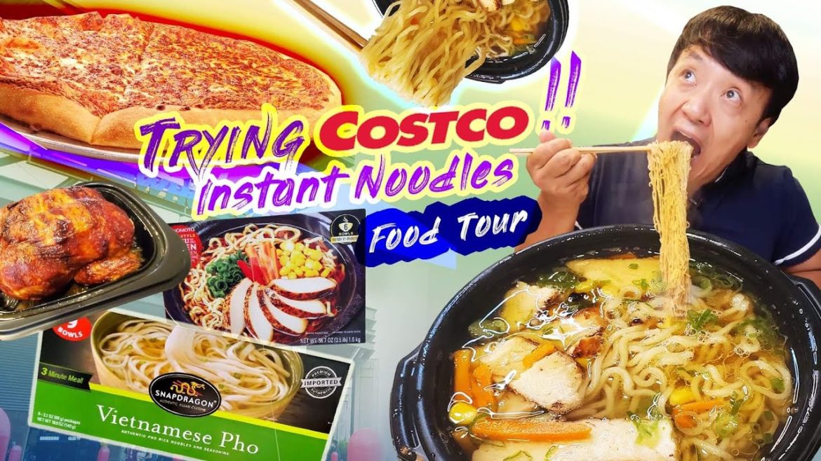 TRYING COSTCO Instant Noodles, ASIAN FOOD | COSTCO Food Tour!