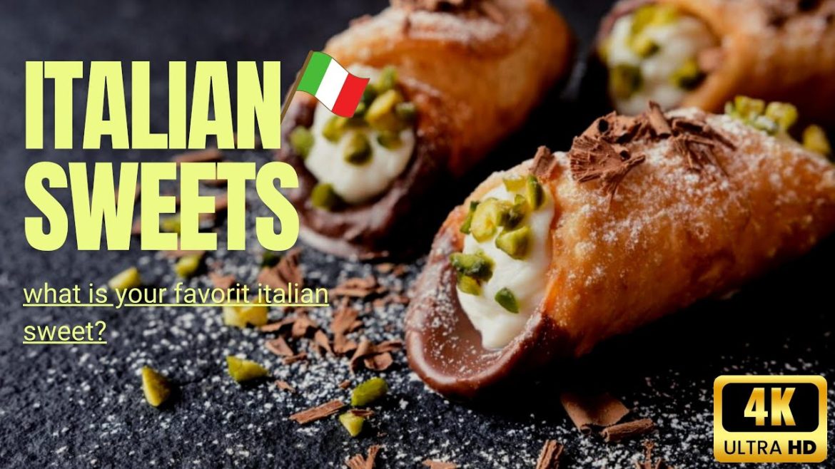 Yummy Classic Italian Sweets - Street Food And Sweet - Rome Italy  Summer 2022