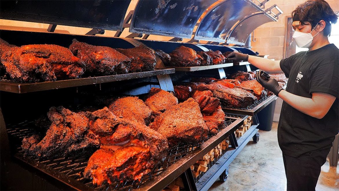 제주도에서 인기있는 텍사스 바베큐 / Texas barbecue in Jeju Island / korean street food