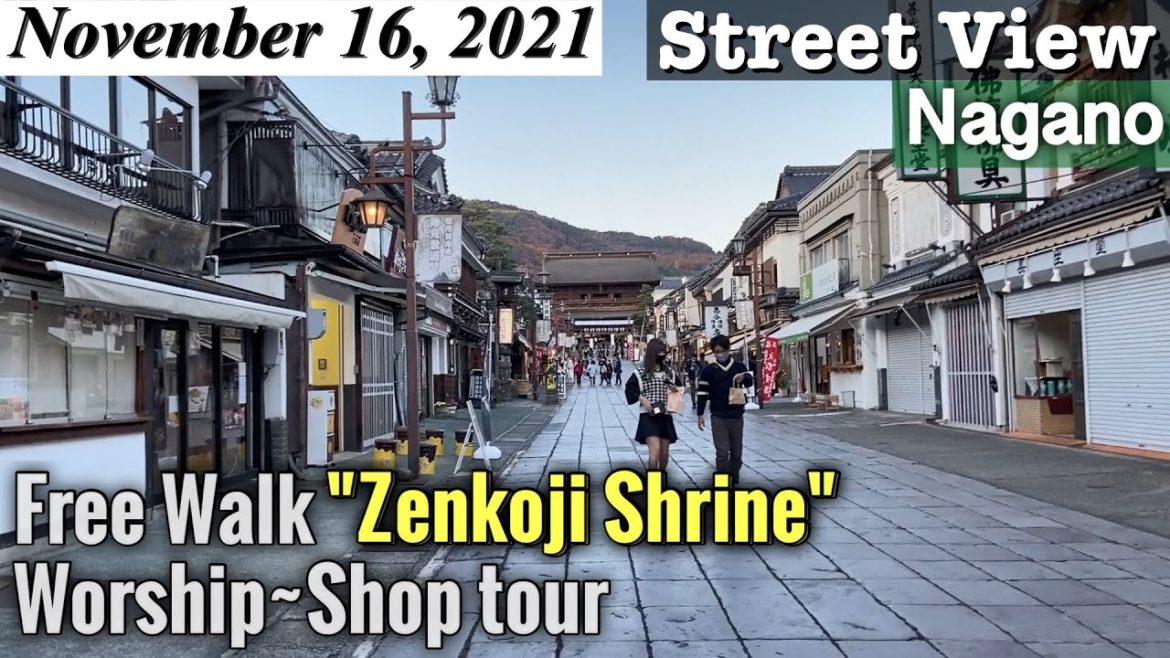 Free Walk "Zenkoji Shrine" : Worship~Shop tour(Nagano City), Nagano Japan Vlog ASMR [Street View]