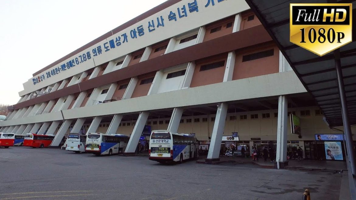 Walking around Express Bus Terminal in seoul