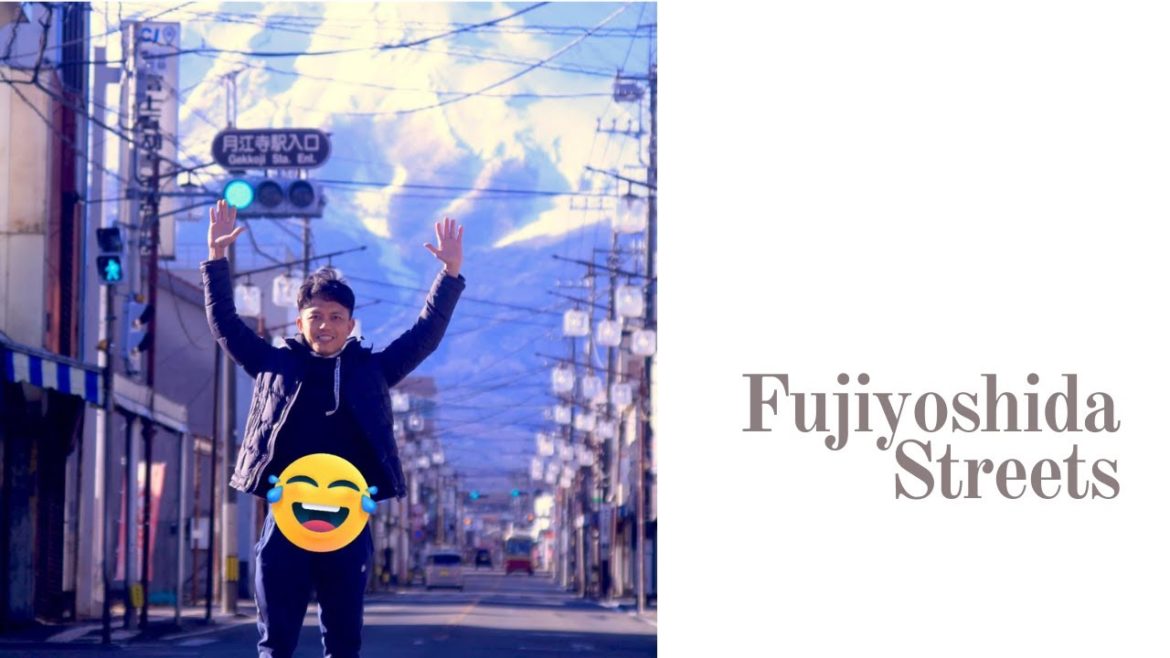 Fujiyoshida with Fuji Mount Walking Tour, view from car 1-1-2022 11:30 am