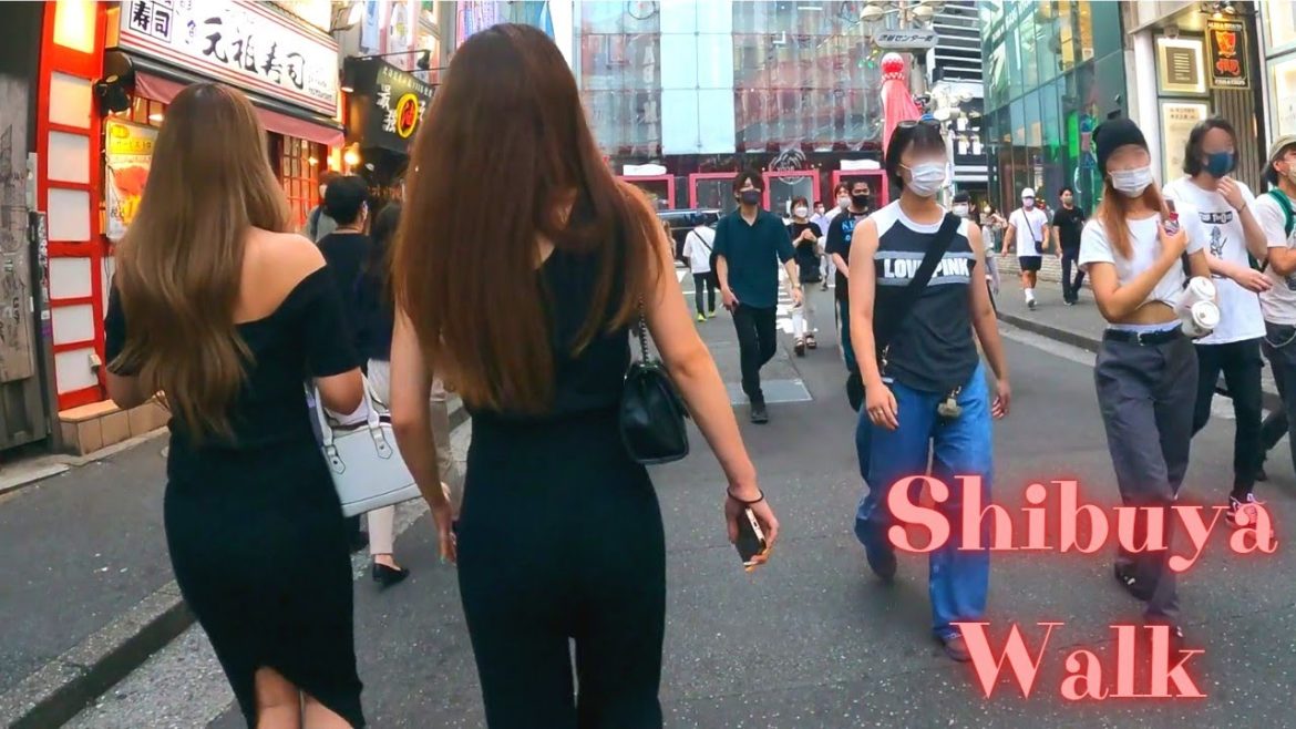 Shibuya Tokyo in Japan walking tour. 【4K ASMR】7.2022