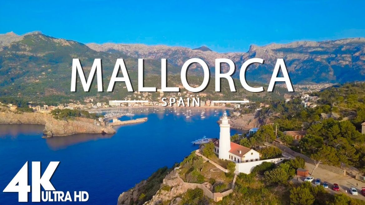 FLYING OVER MALLORCA (4K UHD) - Relaxing Music Along With Beautiful Nature Videos - 4K Video HD