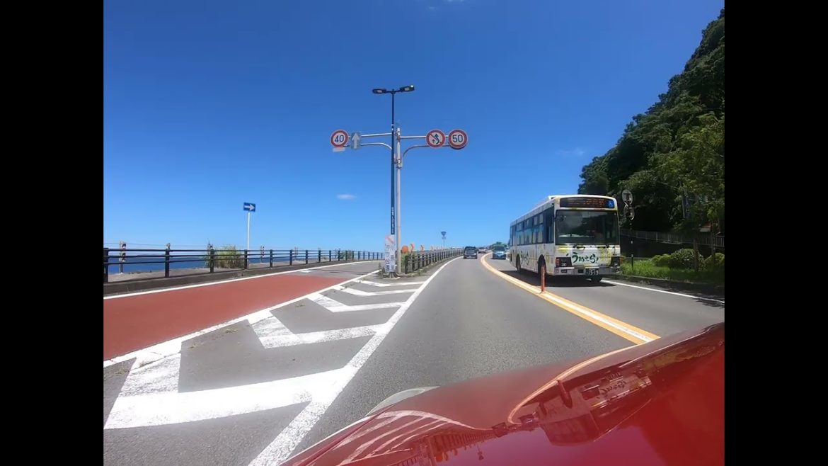 Atami to Shirahama white sand beach Driving on Coastal road Part 4, Izu, Japan Atami to Shirahama white sand beach Driving on Coastal road Part 4, Izu, Japan