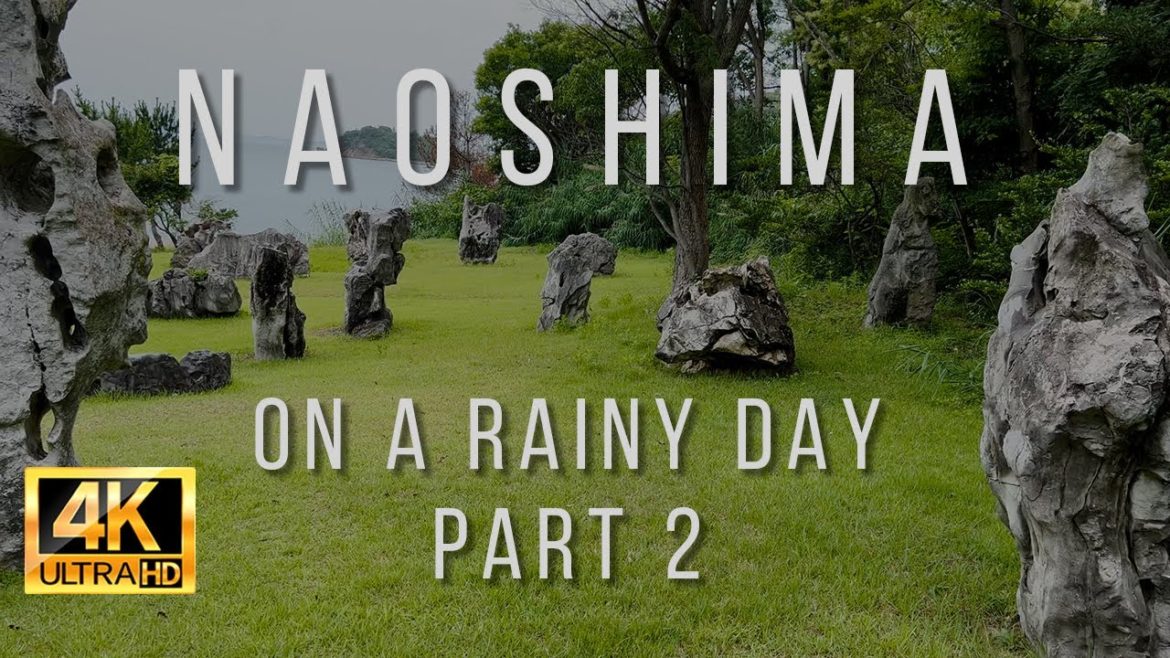 [4K] Naoshima on a Rainy Day Part 2 | Walking in Rain in Naoshima, Art works and Rain Ambiance