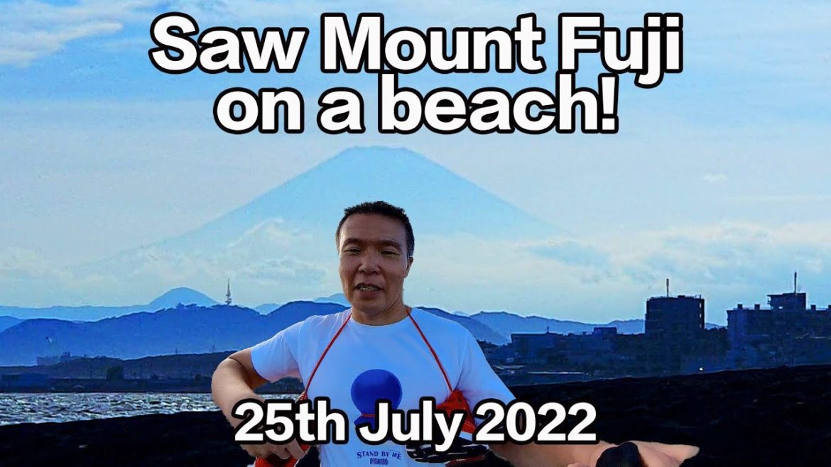 Saw Mount Fuji on a beach