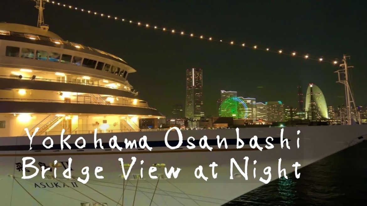 Osanbashi Bridge with Asuka Cruise Ship in   Yokohama Port | Japan Walking Tour