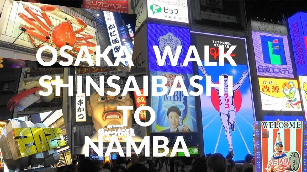 Caminhada Osaka OSAKA WALK -Shinsaibashi to NAMBA, doutonbori