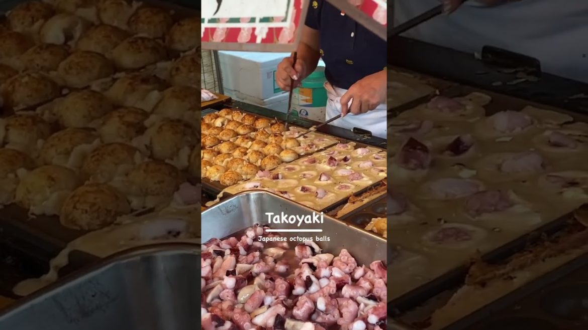 Street food in Japan - takoyaki octopus balls!