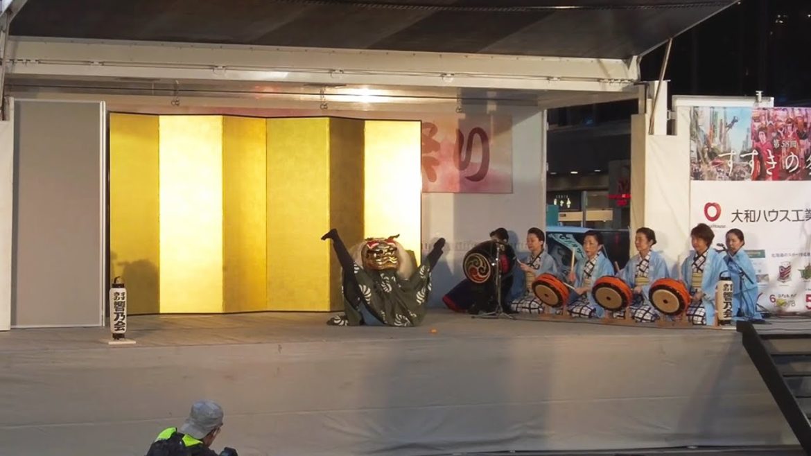 【4K】第58回 すすきの祭り 2022 響乃会ステージ 日本 北海道 札幌 中央区 すすきの【Binaural Audio】