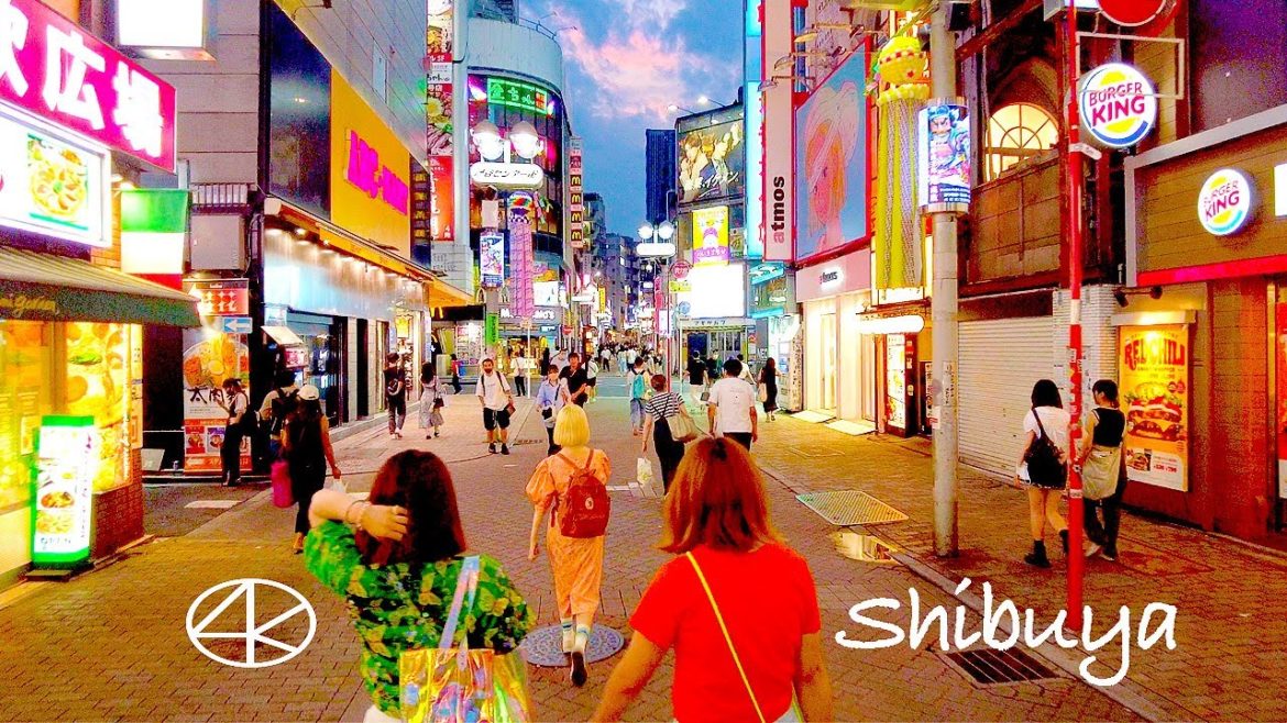 4K 夏の渋谷 熱帯夜の街 散歩 2022年8月 東京渋谷
