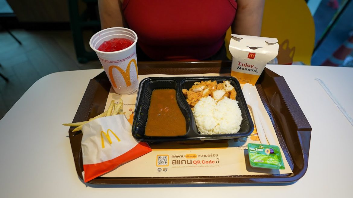 Eating McDonald's in Thailand