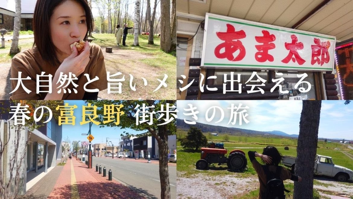 【街歩き】富良野駅周辺の散歩｜大自然やチーズなど、北海道らしさが満載｜北海道富良野市