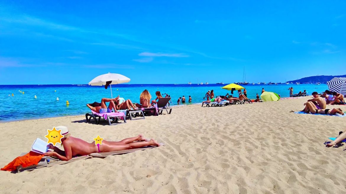 Beach Walk 4K🌞 French Riviera Coastline ⛱ July 2021