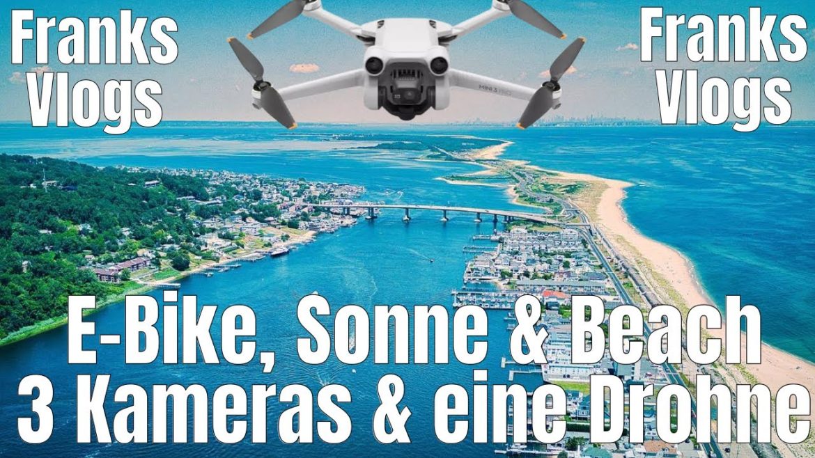 E-Bike, Drohne &  3 Kameras 🌞 Sandy Hook  Beach südlich von New York