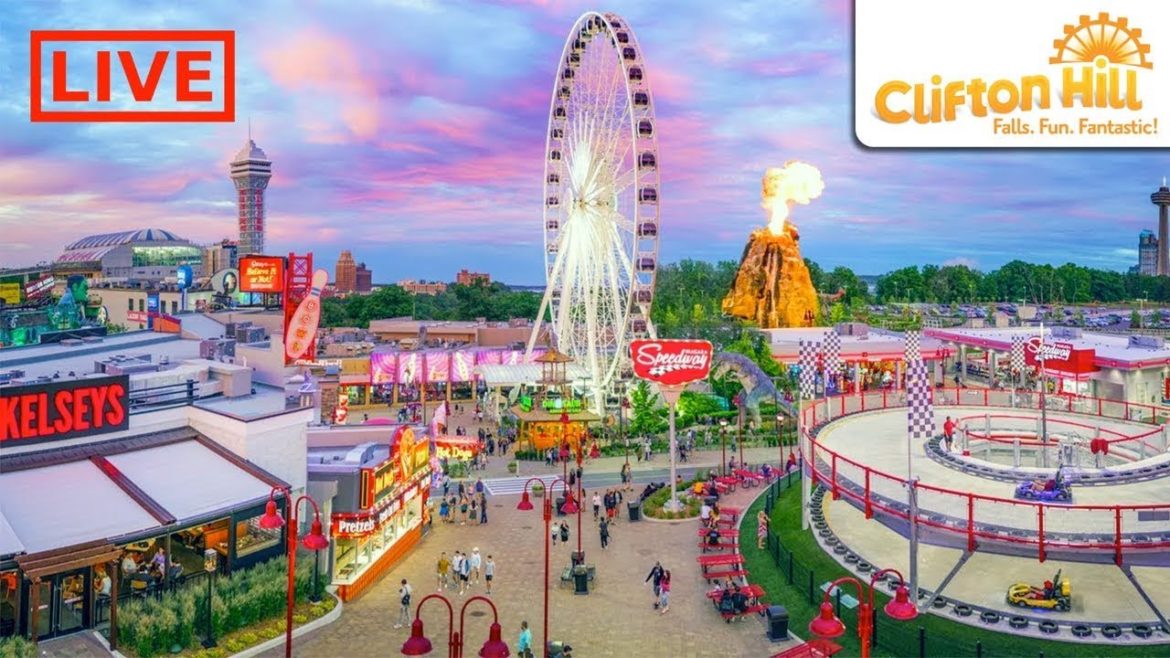 Nightlife in Niagara Falls Canada (Clifton Hill) Ontario Canada