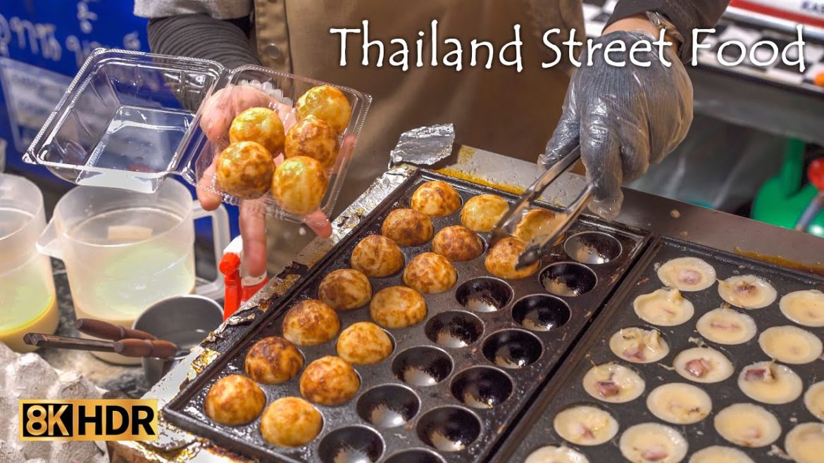 Baby Octopus Takoyaki -Japanese Snack- Thailand Street Food – 蛸焼 – ปลาหมึกยักษ์ทาโกะยากิ – in 8K Baby Octopus Takoyaki -Japanese Snack- Thailand Street Food - 蛸焼 - ปลาหมึกยักษ์ทาโกะยากิ - in 8K