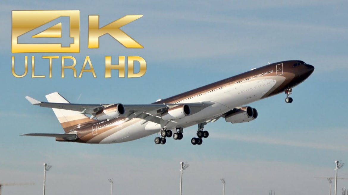 [4K] Bourkhan Aviation Airbus A340-313 M-IABU departure at Munich Airport MUC EDDM