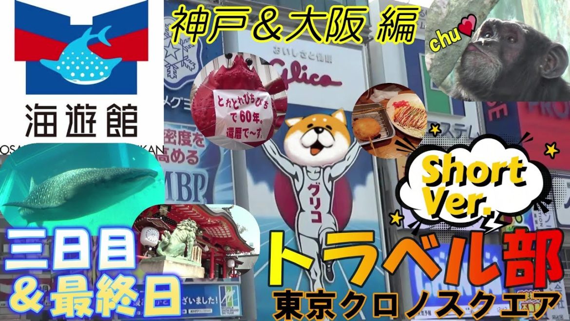 【神戸旅行】 三日目＆最終日 Short Ver.　関西旅行　大阪観光　海遊館　天王寺動物園　生田神社　etc...