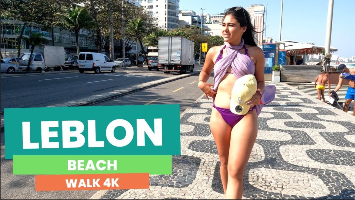【4K】🇧🇷 RIO DE JANEIRO, Brazil — Walking Tour   GALE ON LEBLON BEACH, RIO City ☀️🌬🌬