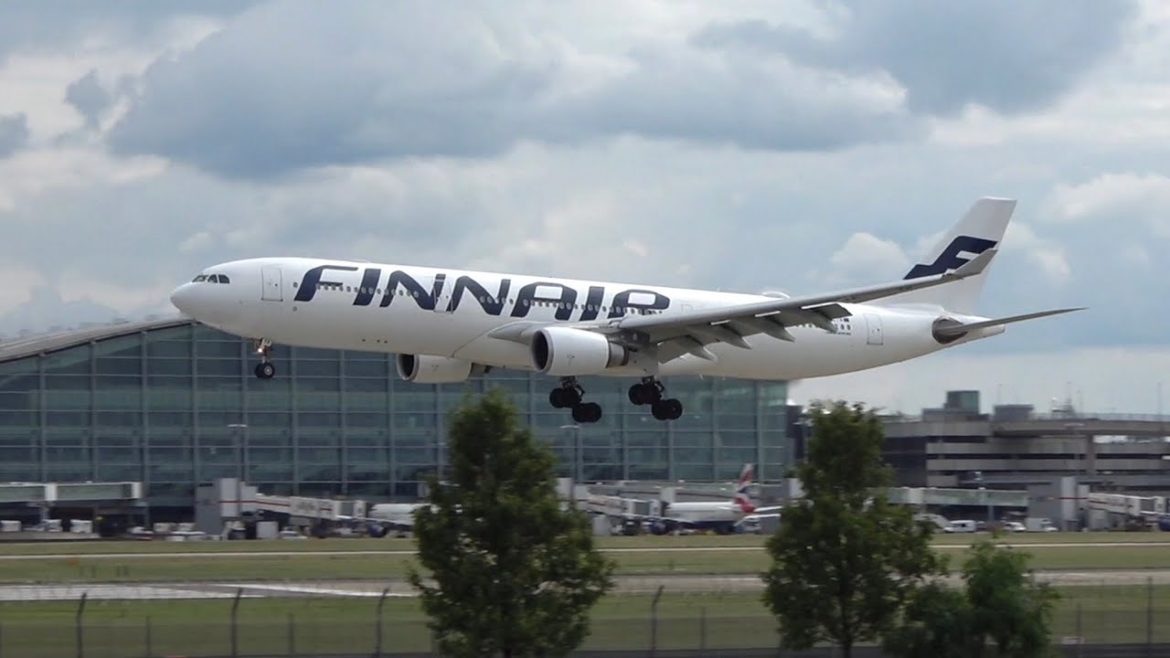 Finnair Airbus A330-302 OH-LTR arrival at London Heathrow Airport LHR EGLL Finnair Airbus A330-302 OH-LTR arrival at London Heathrow Airport LHR EGLL