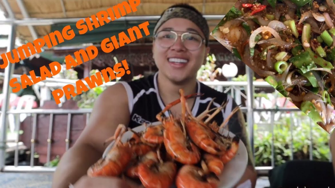 EATING LIVE JUMPING SHRIMP & TIGER PRAWNS ON THE MEKONG RIVER! Exotic Eats EATING LIVE JUMPING SHRIMP & TIGER PRAWNS ON THE MEKONG RIVER! Exotic Eats
