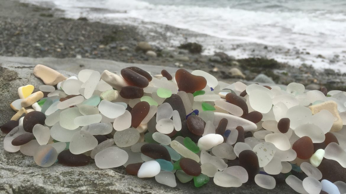 Glass Beach, Port Townsend, WA -Sea Glass Hunting, finding rare colors and marbles