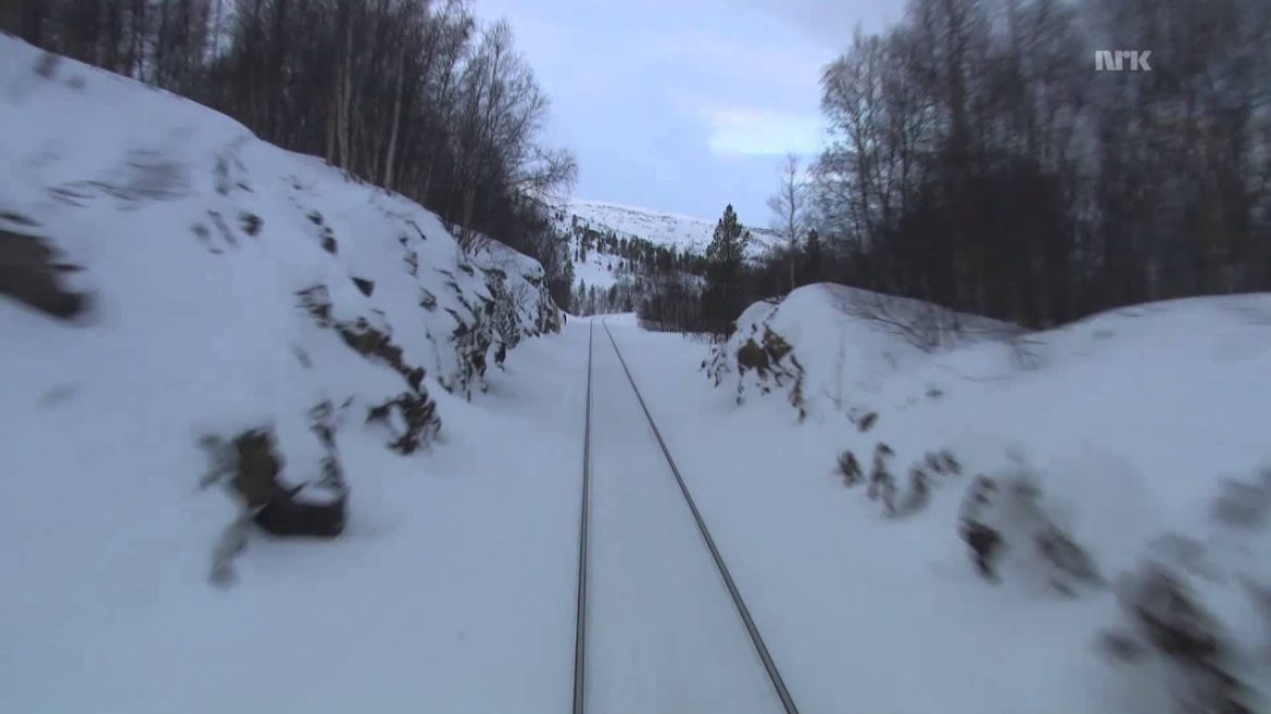 Cab  Ride on Nordland line railway winter 03.