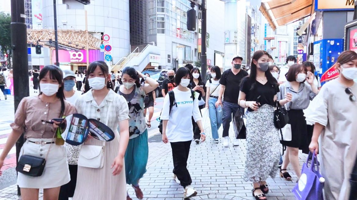 [4K] Evening walk in 🌼 Shibuya 🌸. Tokyo 🗼 Japan 🇯🇵 জাপান ভ্রমণ। July 2022.
