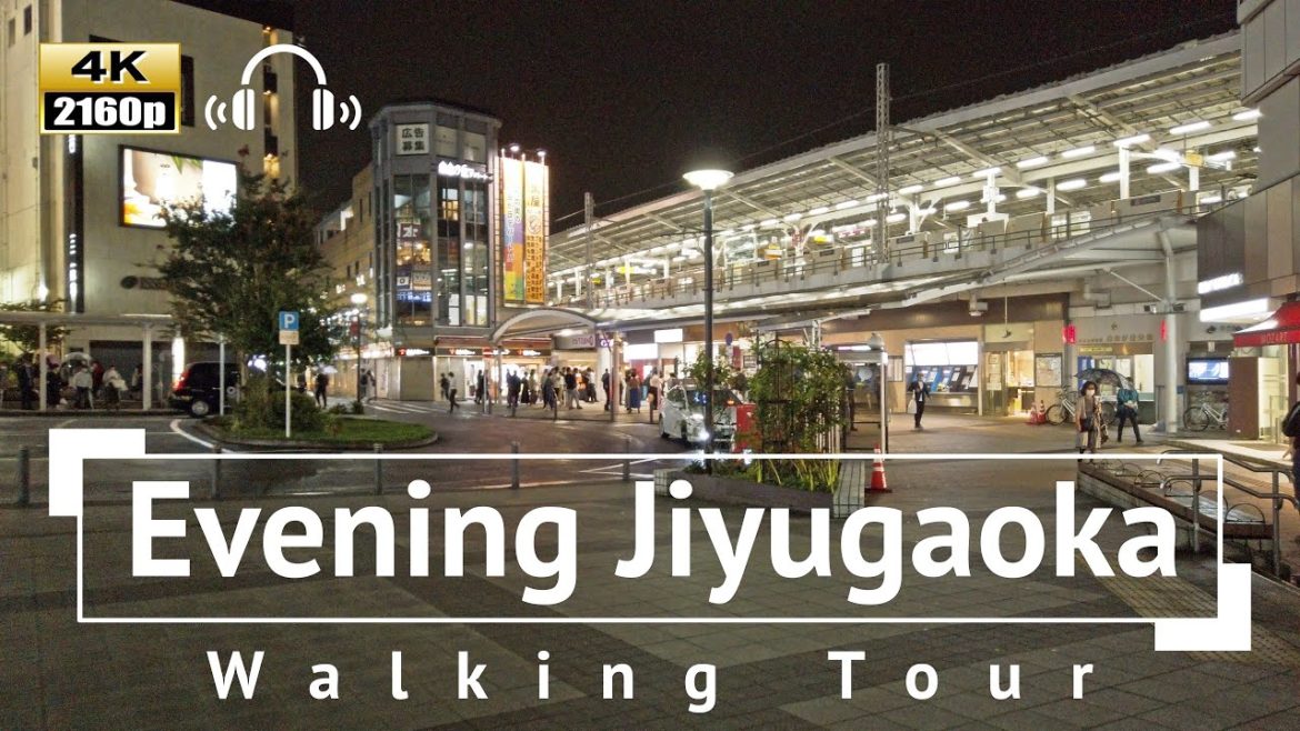[4K/Binaural Audio] Evening Jiyugaoka Walking Tour - Tokyo Japan