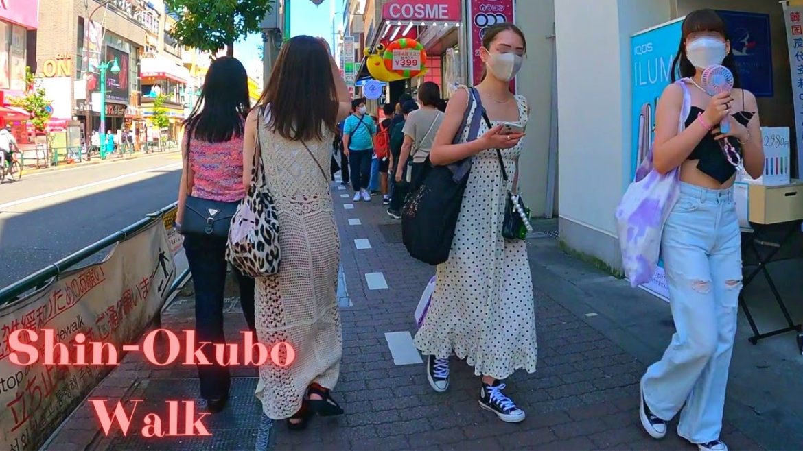 Shin-Okubo Tokyo in Japan walking tour.【4K ASMR】7.2022 Shin-Okubo Tokyo in Japan walking tour.【4K ASMR】7.2022
