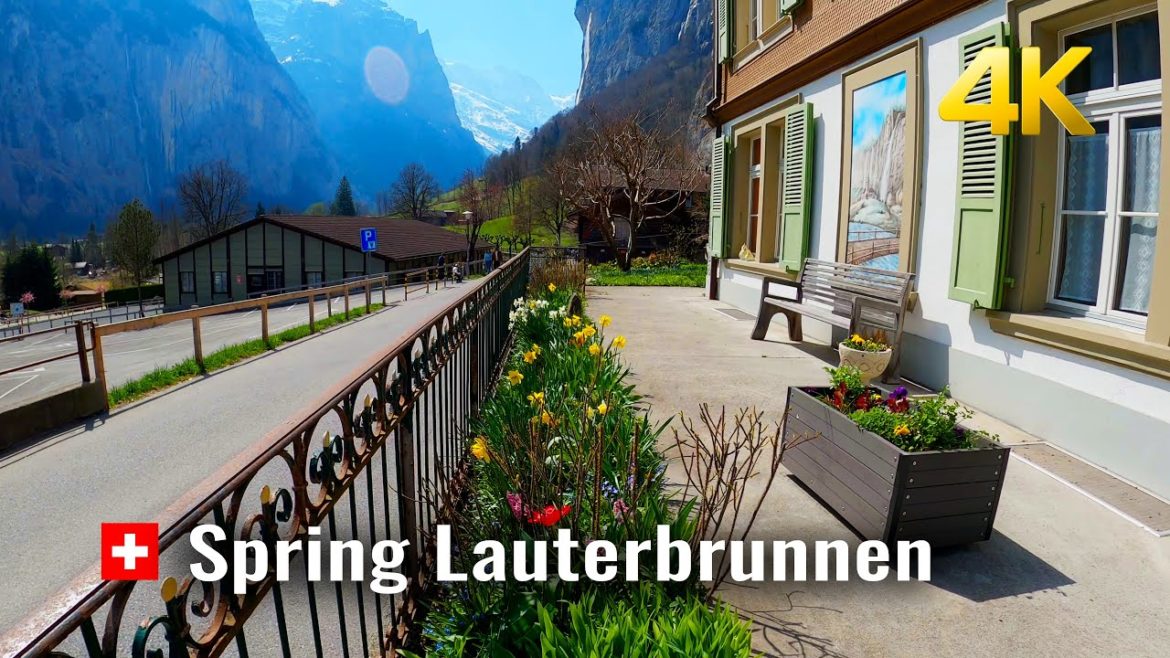 Lauterbrunnen Spring Walk, most beautiful Lauterbrunnen Switzerland 4K Lauterbrunnen Spring Walk, most beautiful Lauterbrunnen Switzerland 4K