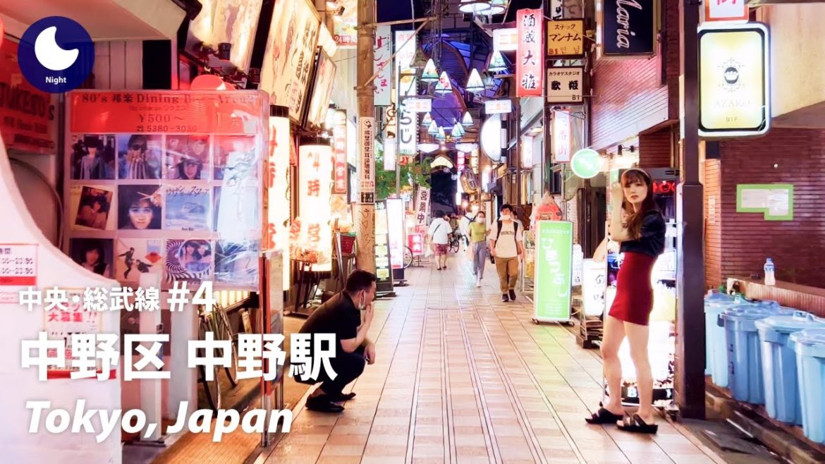 ⁴ᴷ Tokyo: Nakano Station (中野駅)  / Chuo Sobu Line #4 : Japan Walking Tour 2022