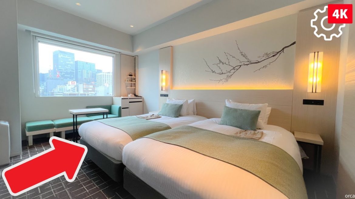 【Tokyo Hotel】There's a river 14 floors above ground.⁉Japanese Hotel😌🛏