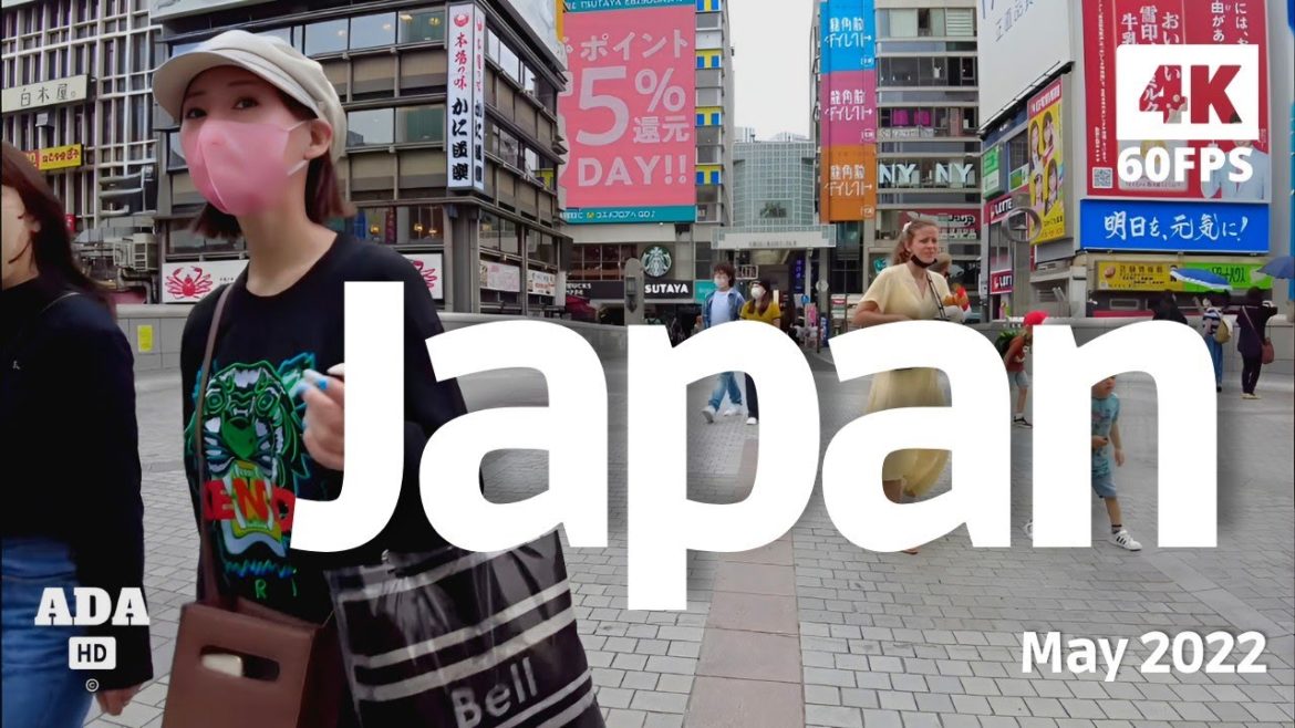 [4K] Dotonbori Osaka Japan - Ultra HD Walk Tour Through the Middle of the City - May 2022